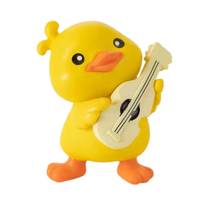 Yellow Duck Desk Decor Set of 6PCS Cute Duck:   Car Dashboard Decorations, Rear View Mirror Ornament, Cute Cartoon Style Desk Companions 