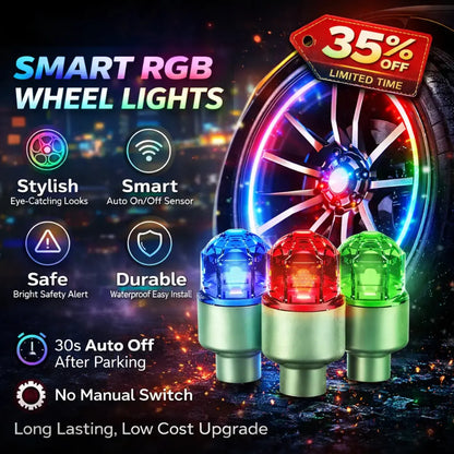 Waterproof LED Tire Valve Caps - Vibration-Sensitive Luminous Light for Cars, Bicycles, and Motorcycles