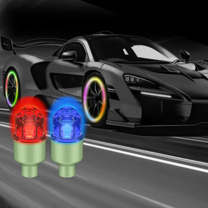 Waterproof LED Tire Valve Caps - Vibration-Sensitive Luminous Light for Cars, Bicycles, and Motorcycles
