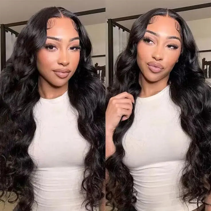 Hot Star Straight 13X6 HD Lace Front Wigs Human Hair:  Pre Plucked Bleached Knots with Baby Hair Body Wave Frontal Human Hair Wig for Women