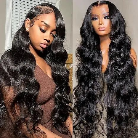 Hot Star Straight 13X6 HD Lace Front Wigs Human Hair:  Pre Plucked Bleached Knots with Baby Hair Body Wave Frontal Human Hair Wig for Women